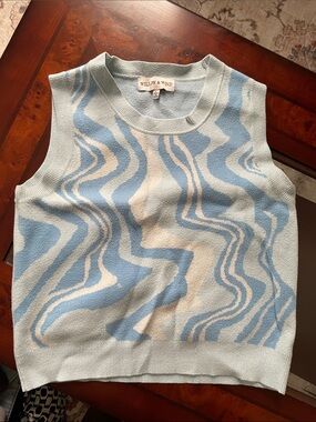 Unisex Willow & Wind Abstract Swirled Print Sweater Vest